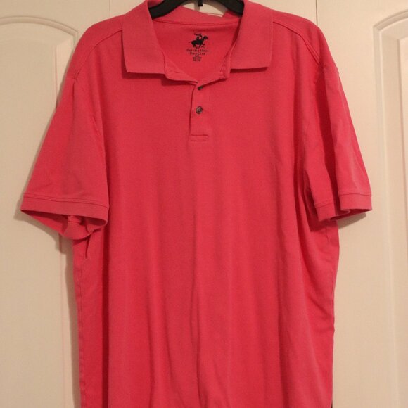 Beverly Hills Polo Club Men's Pink Preppy 100% Cotton Short sleeve polo XXL - Picture 1 of 9